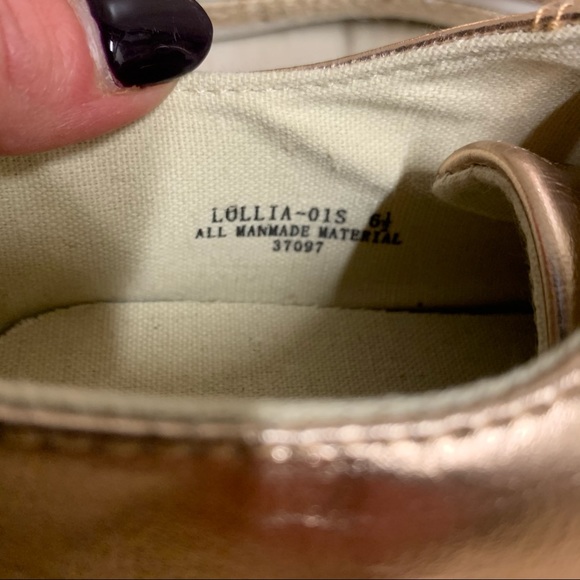 Bamboo Rose Gold Espadrilles Sneakers Size 6.4 - Picture 3 of 9